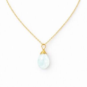 N7248 Larimar Gold Necklace